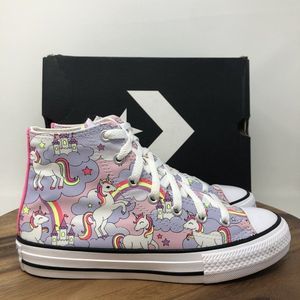Converse CTAS HI Pink Unicorn Foam Shoe Sneaker High Top Junior Girls Size 3.5